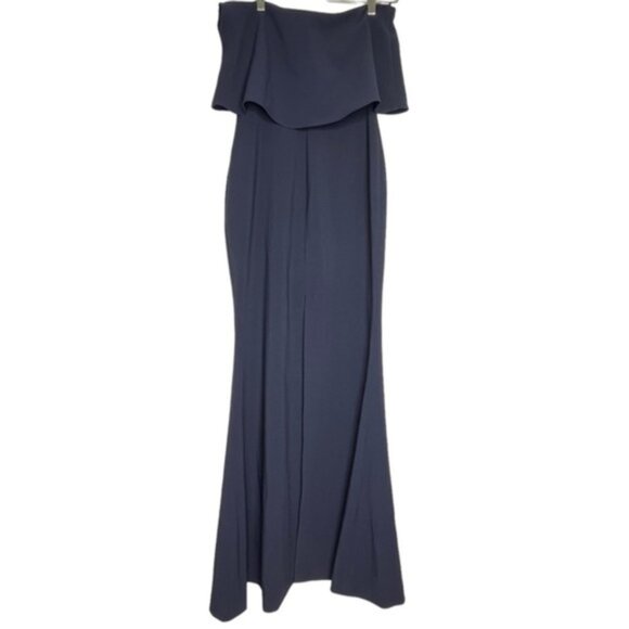 NWT Likely Driggs Strapless Gown Navy Blue Maxi Dress Women Size 4‎ - Picture 4 of 9